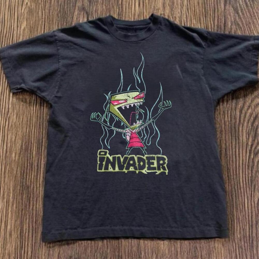 Black T-Shirt, Invader Zim Black Cotton T-Shirt